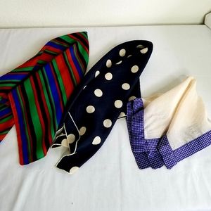 Set of 3 square silk scarves